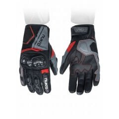 Nukro DRAVEN 3 Mevsim Deri Eldiven Kırmızı CE EN 13594 sertifikalı