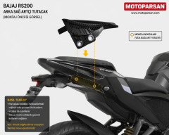 Bajaj Pulsar RS200 UG Arka Sağ Artçı Tutacak
