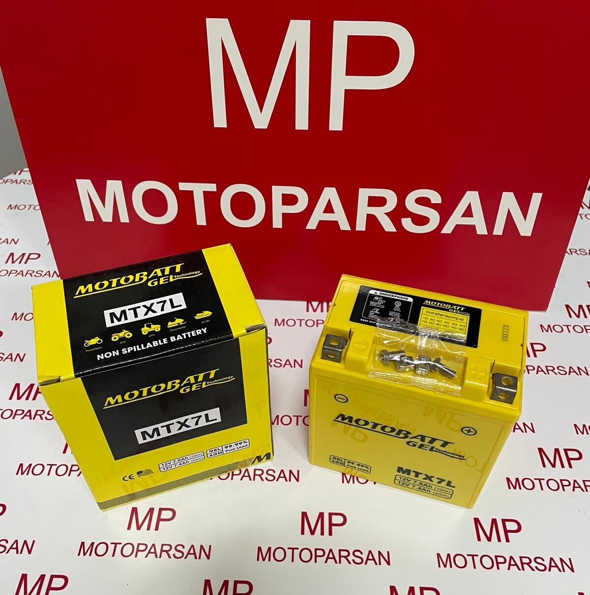MOTOBATT JEL 2 KUTUP 7 Ah 120 CCA AKÜ MTX7L  YTX7L-BS, YTZ8V