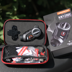 KNMASTER KN1200C Kameralı Motosiklet Bluetooth Intercom Kulaklık Seti