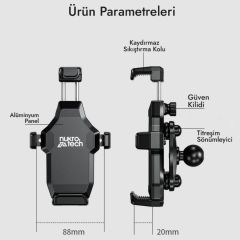 Nukrotech M25 Titreşim Modüllü Telefon Tutucu