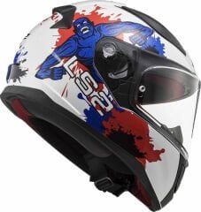 LS2 RAPID MINI MONSTER BEYAZ-MAVİ ÇOCUK KASK