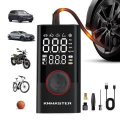 Knmaster LP200 – 150 PSI Dijital Göstergeli Şarjlı Hava Pompası