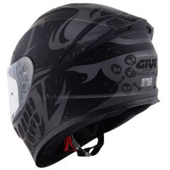 GIVI 50.X BONES MAT SİYAH-GRİ KASK