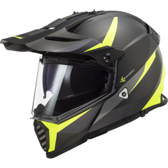LS2 PIONEER EVO ROUTER MAT SİYAH-NEON SARI KASK