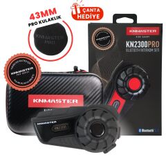 Knmaster KN2300 Pro Motosiklet Kask İnterkom Bluetooth Intercom Kulaklık Seti