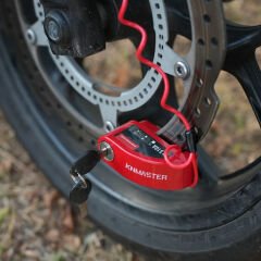 KNMASTER DL510A 10 mm Alarmlı Disk Kilidi Kırmızı