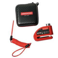 KNMASTER DL510A 10 mm Alarmlı Disk Kilidi Kırmızı