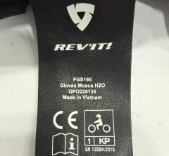 REVIT MOSCA H2O ELDİVEN SİYAH  CE EN 13594 Sertifikalı