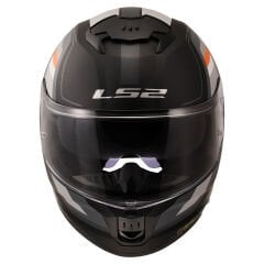 LS2 STREAM 2 VINTAGE MAT SİYAH-GRİ-BEYAZ-KIRMIZI KASK