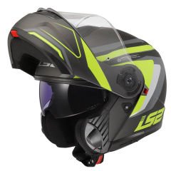 LS2 STROBE 2 PHANTOM MAT TITANIUM-NEON SARI KASK