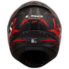 LS2 RAPID 2 KAIJU MAT SİYAH-KIRMIZI-BEYAZ KASK
