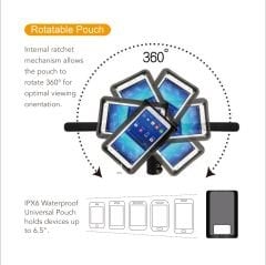 Digidock IPX6 M03 Su geçirmez telefon tutucu Ayna Bağlantılı