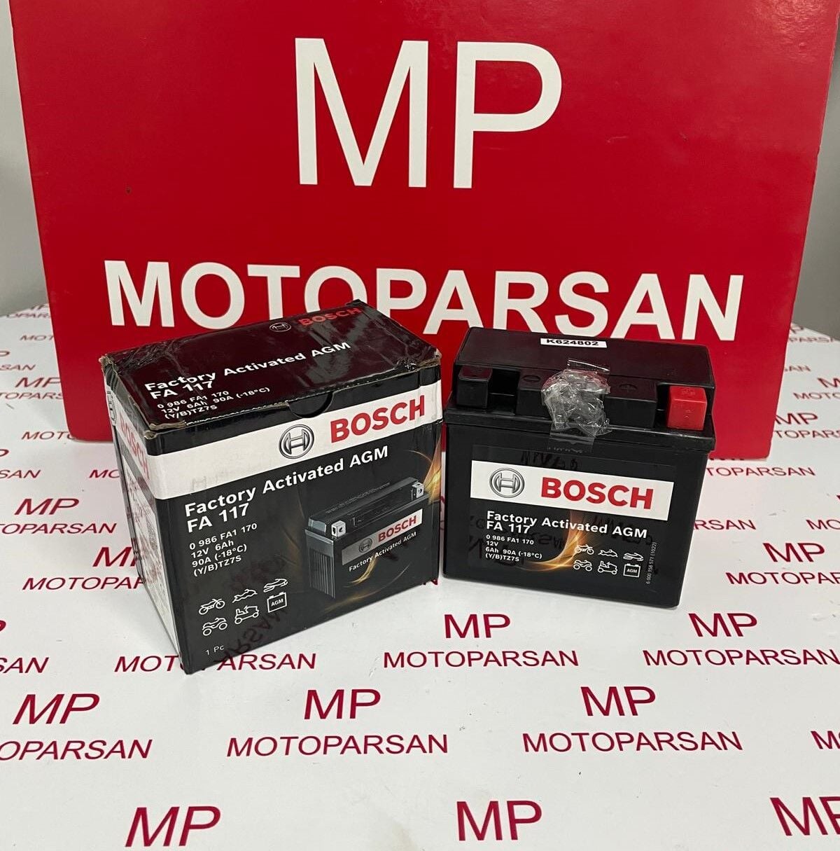 Kanuni Seha250 Uyumlu BOSCH 6 AH AGM (Y/B) YTZ7S Akü