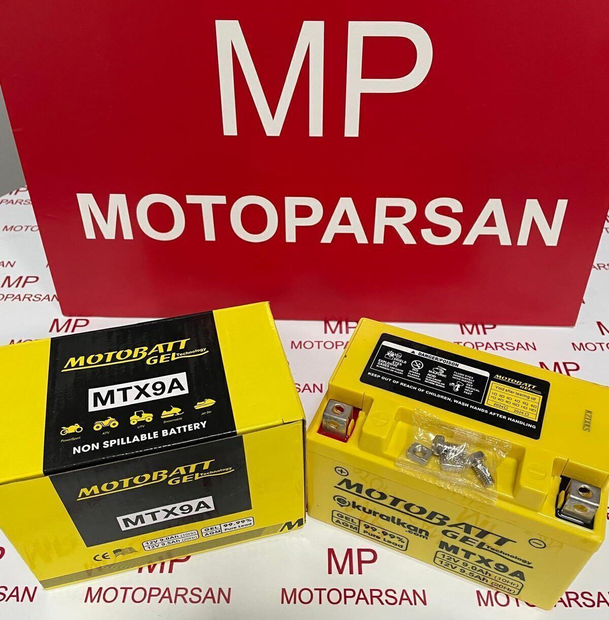 Bajaj Pulsar NS200 Akü Orjinal Motobatt 1209 MTX9A Jel  12Volt 9Amper 135 CCA