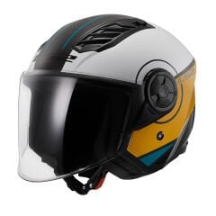 LS2 AIRFLOW 2 COVER SİYAH-BEYAZ-KAHVE KASK