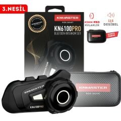 KNMASTER KN6100 PRO SİYAH BLUETOOTH İNTERKOM KULAKLIK SETİ
