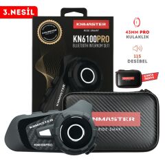 KNMASTER KN6100 PRO KARBON BLUETOOTH İNTERKOM KULAKLIK SETİ