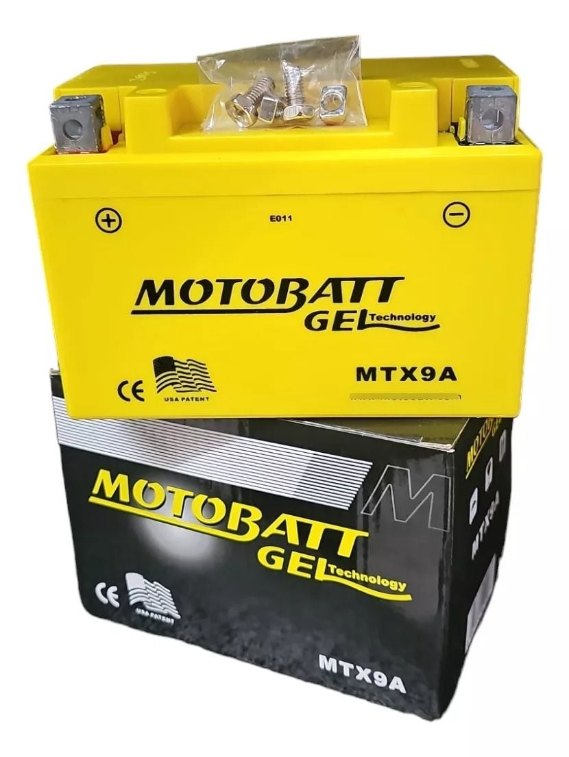 MOTOBATT 1209 MTX9A JEL 2 KUTUP 12 VOLT 9 AMPER 135 CCA MOTOSİKLET AKÜSÜ YTX9-BS